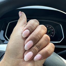Natural nails were gel builder. I asked for a natural pink and it's exactly what I got.