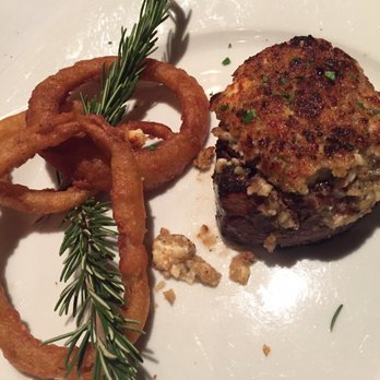 Pace's Steakhouse - Petite filet mignon with Gorgonzola and breadcrumb topping - Steakhouses Near Me - Hauppauge, New York Pace's Steakhouse - Petite filet mignon with Gorgonzola and breadcrumb topping - Steakhouses Near Me - Hauppauge, New York