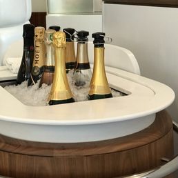 Champagne cart.