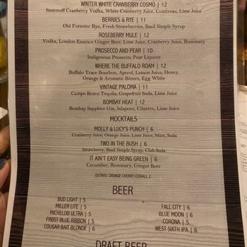 Fork & Barrel - Cocktail menu - Caterers Near Me - Louisville, Kentucky