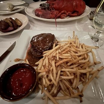 Le Petit Restaurant - Steak au poivre with pommes frites. - French Near Me - Sherman Oaks, California Le Petit Restaurant - Steak au poivre with pommes frites. - French Near Me - Sherman Oaks, California