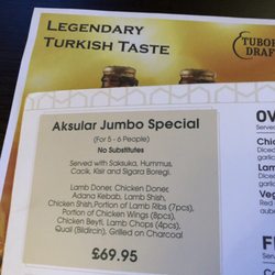 Aksular Restaurant - We ordered this special 69.95 and it fed my whole family of 14.