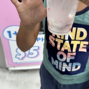 Overflo. - Small cup of the fresh strawberry soft serve. - Desserts Near Me - Buena Park, California Overflo. - Small cup of the fresh strawberry soft serve. - Desserts Near Me - Buena Park, California