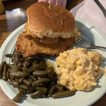 Vic's Cafe - Two pieces of nice fish with green beans and macaroni and cheese - Diners Near Me - New Albany, Indiana Vic's Cafe - Two pieces of nice fish with green beans and macaroni and cheese - Diners Near Me - New Albany, Indiana