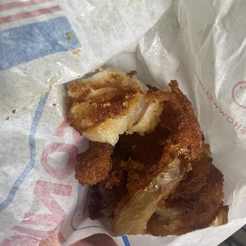 Sonic Drive-In - Stopped by on a Sunday afternoon.  The pic is of onion rings supposedly .  Food room temp and not fresh .  Rude service also . - Burgers Near Me - Hampton Cove, Alabama