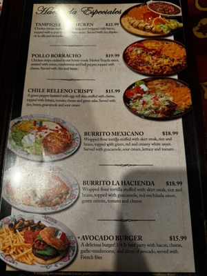 Menu photo 2 La Hacienda Mexican Restaurant Durango, CO