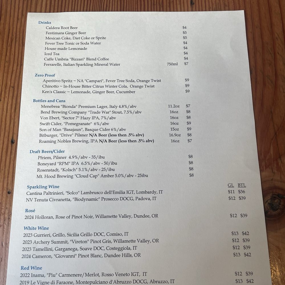 Ken's Artisan Pizza - Wine List (2/2) - Pizza Near Me - Portland, Oregon