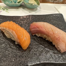 Salmon sashimi and tuna Salmon sashimi and tuna