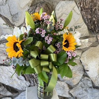 Century Flowers - Lilly's, Sunflower flower bouquet - Florists Near Me - Inglewood, California