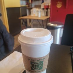 The Prague Cafe - To go Chai Latte is good and very reasonably priced at $5.00. Two good combos that make this probably the best place to get a Chai Latté.