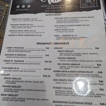Toast It IZ - a menu for a restaurant - Breakfast & Brunch Near Me - Evergreen Park, Illinois Toast It IZ - a menu for a restaurant - Breakfast & Brunch Near Me - Evergreen Park, Illinois