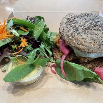 The Uprooted Kitchen - Buffalo Chickpea Cauliflower Burger - Vegan Near Me - Gilbert, Arizona