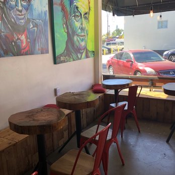 Black Elephant Coffee - Burbank - Cute little sitting area. Rustic - Coffee & Tea Near Me - Burbank, California