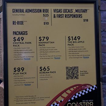 The Big Apple Coaster - Prices - September 2024 - Amusement Parks Near Me - Las Vegas, Nevada The Big Apple Coaster - Prices - September 2024 - Amusement Parks Near Me - Las Vegas, Nevada