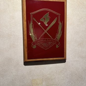 Cardinal Restaurant and Lounge - a picture of a red plaque - New American Near Me - Herndon, Virginia