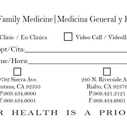 Clinica Medica Familiar - Our New Business Card