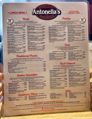 Menu photo 1 Antonella's Pizzeria & Restaurant Fishkill, NY Menu photo 1 Antonella's Pizzeria & Restaurant Fishkill, NY