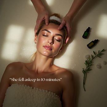 Forest House Spa - A calming scalp therapy session at Forest House SPA. 
Many clients find themselves deeply relaxed, often falling asleep within the first 10 - Waxing Near Me - Escondido, California