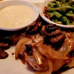 Texas Roadhouse - Smothered Chicken with the cream gravy on the side
