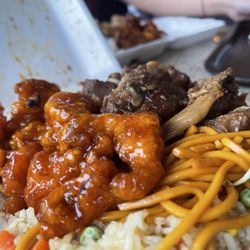 Wok Express Chinese Food - Orange chicken with pork ribs