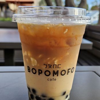 Bopomofo Cafe - Sweet Dou Hua Latte 4/5 - Cafes Near Me - Irvine, California