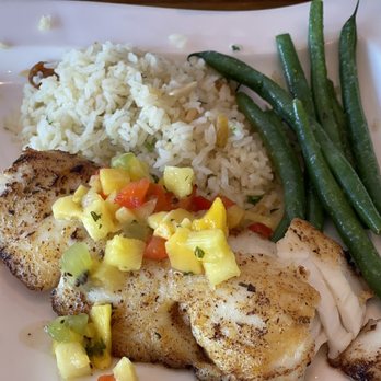 Anthony's Restaurant - Blackened Halibut with mango and pineapple salsa - Seafood Near Me - Gig Harbor, Washington