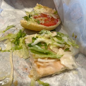 Jersey Mike's Subs - My #7 Turkey and Provolone mini with a bunch of crap on it -- too much crap actually! - Delis Near Me - Corona, California Jersey Mike's Subs - My #7 Turkey and Provolone mini with a bunch of crap on it -- too much crap actually! - Delis Near Me - Corona, California