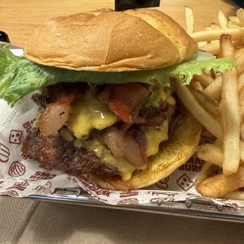 Smashburger - Bacon Lovers- Meet the "DOUBLE BACON STACK SMASH"-LOOK CLOSELY...BACON IN 3 PLACES!!! WOWEEEE-YUMEEEE!!! - Burgers Near Me - New York, New York Smashburger - Bacon Lovers- Meet the "DOUBLE BACON STACK SMASH"-LOOK CLOSELY...BACON IN 3 PLACES!!! WOWEEEE-YUMEEEE!!! - Burgers Near Me - New York, New York