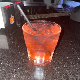  drink in a glass with a straw