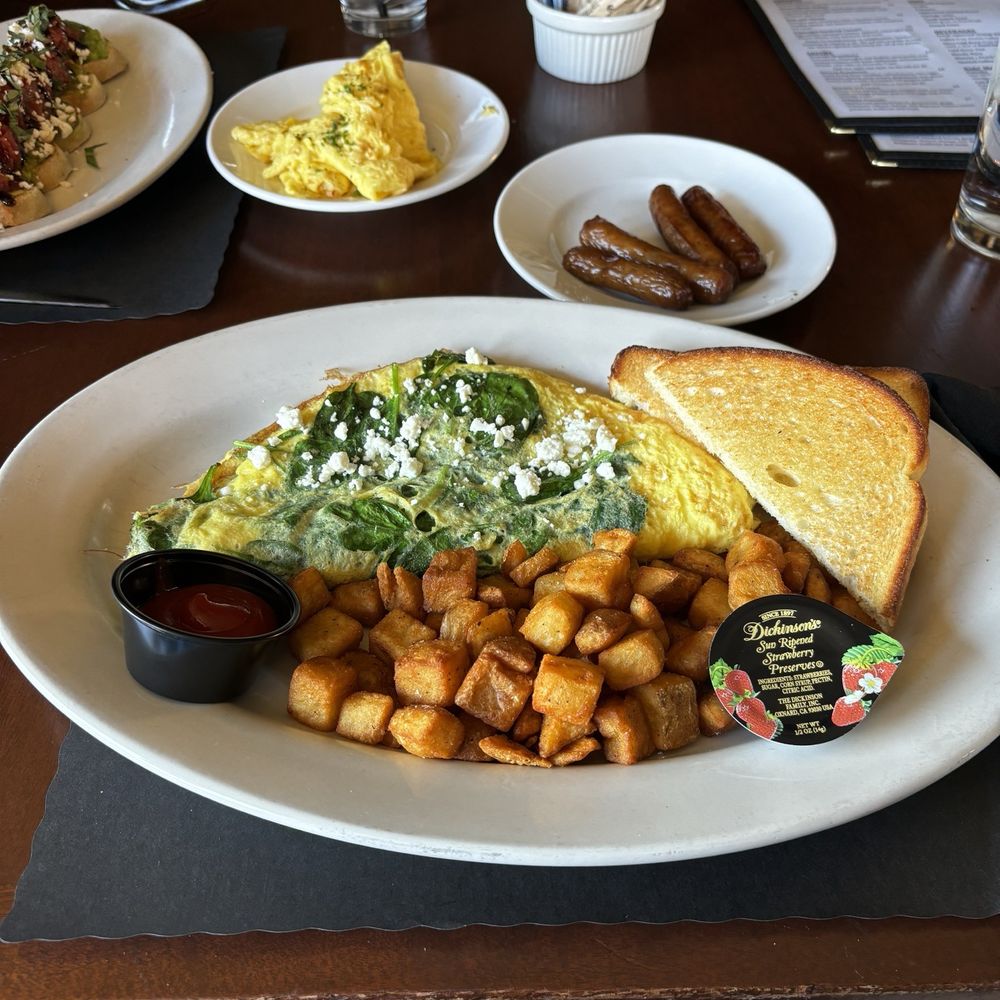 D'Amato's - Spinach and feta omelet, side of sausage - Italian Near Me - Royal Oak, Michigan D'Amato's - Spinach and feta omelet, side of sausage - Italian Near Me - Royal Oak, Michigan