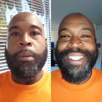 In Tha Game Barbershop - Left picture is stay at home order and right is my first cut in 4 months mike hooked me up thanks alot. - Barbers Near Me - Lancaster, California In Tha Game Barbershop - Left picture is stay at home order and right is my first cut in 4 months mike hooked me up thanks alot. - Barbers Near Me - Lancaster, California
