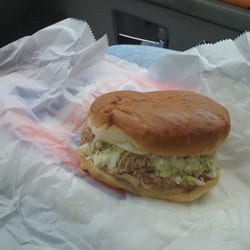 Briggs Bar-B-Que - An excellent Eastern NC style BBQ Sandwich - and big too.