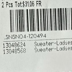 Swan Cleaners - Cost of 2 sweaters $31.06 2 dresses almost $50