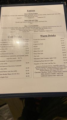 Menu photo 3 Blue Window Bistro Los Alamos, NM