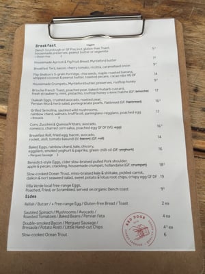 Menu photo 2 Red Door Corner Store Northcote, VIC