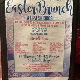Easter Brunch Menu 2024 Easter Brunch Menu 2024