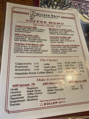 Menu photo 1 Walker Bros Original Pancake House Glenview, IL