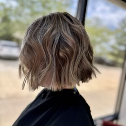 JM Beauty - Full Highlight with a bob haircut