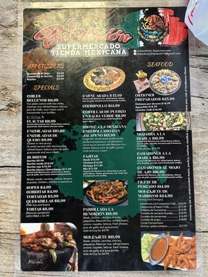 Menu photo 2 La Bendición Supermercado Orlando, FL Menu photo 2 La Bendición Supermercado Orlando, FL