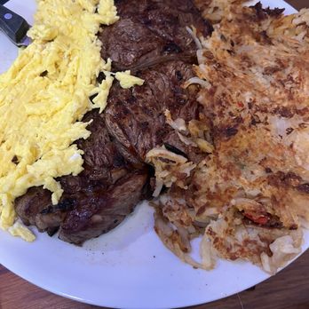 Pompton Queen Diner - Ribeye, eggs and hash - Diners Near Me - Pompton Plains, New Jersey