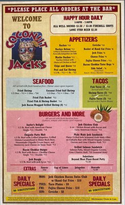 Menu photo 4 Coconut Jack’s South Padre Island, TX Menu photo 4 Coconut Jack’s South Padre Island, TX