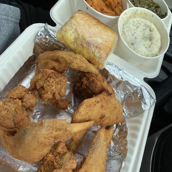 Nana's Southern Kitchen - 1 Main and 3 Sides Combo: Fried Chicken with Potato Salad, Candied Yams and Collard Greens - Seafood Near Me - Kent, Washington Nana's Southern Kitchen - 1 Main and 3 Sides Combo: Fried Chicken with Potato Salad, Candied Yams and Collard Greens - Seafood Near Me - Kent, Washington