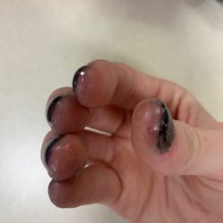 Nails First - Top coat all over fingers, not a clean finish