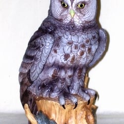 Dorn's Used Furniture Store - Decanter, ski Country, owl, limited edition