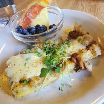 Hit the Road Joe - Daily special, ham and cheese quiche on croissant crust with fresh fruit $9.95 - Coffee & Tea Near Me - Newaygo, Michigan