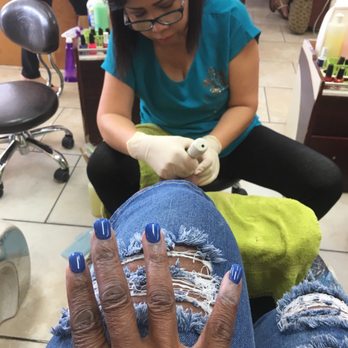 TNL Nails & Spa - This is nails done with Gel #693. Toes will get same color - Nail Salons Near Me - Largo, Florida