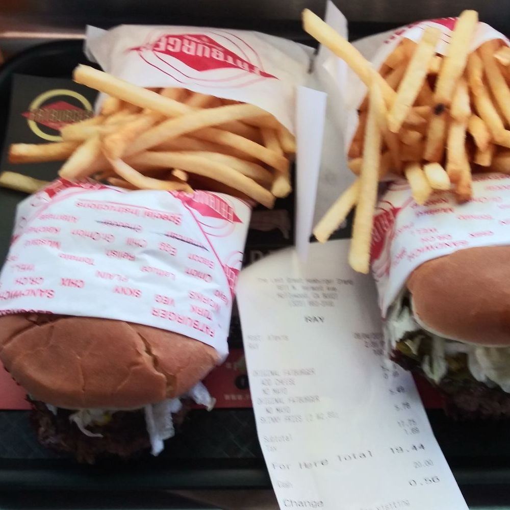 Fatburger - One  with chesse one without - Burgers Near Me - Los Angeles, California