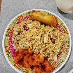 Mei Wah Chinese Restaurant - Sweet-and-sour, pork and fried rice and egg roll