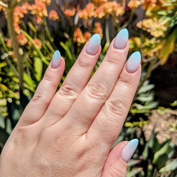 Paisley Nail Spa - Nude to mint ombre - Nail Salons Near Me - Brea, California Paisley Nail Spa - Nude to mint ombre - Nail Salons Near Me - Brea, California