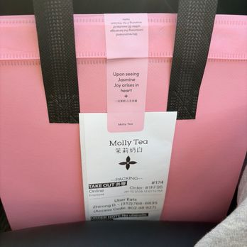 Molly Tea - To go package - Bubble Tea Near Me - Cupertino, California
